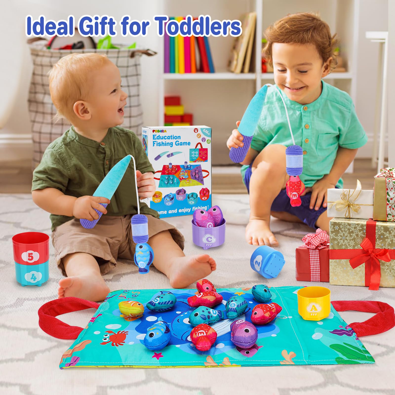 Foto 7 pulgar | Juego De Pesca Montessori Pebira Para Niños De 1 A 3 Años Con 23 Unidades - Venta Internacional.