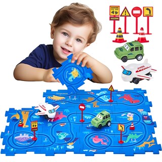 Foto 1 | Set de Pista de Coche Puzzle Racer Hahaland Forma De Dinosaurio - Venta Internacional