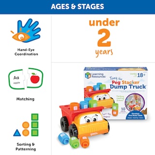 Foto 5 | Camión Volquete Tony The Peg Stacker De Toy Learning Resources, Más De 18 Meses - Venta Internacional.
