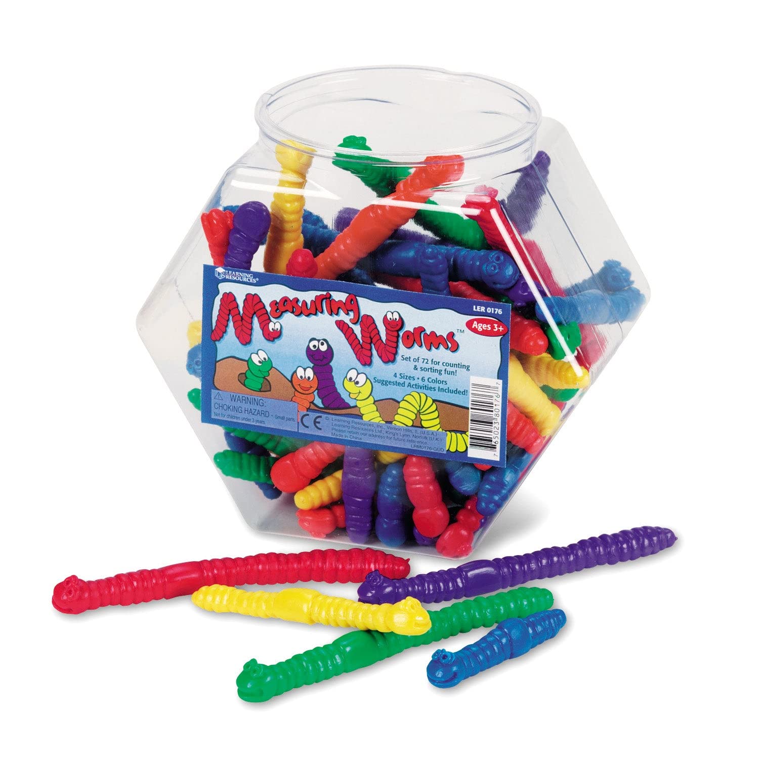 Toy Learning Resources Measuring Worms, 72 Piezas, Para Mayores De 3 Años - Venta Internacional.