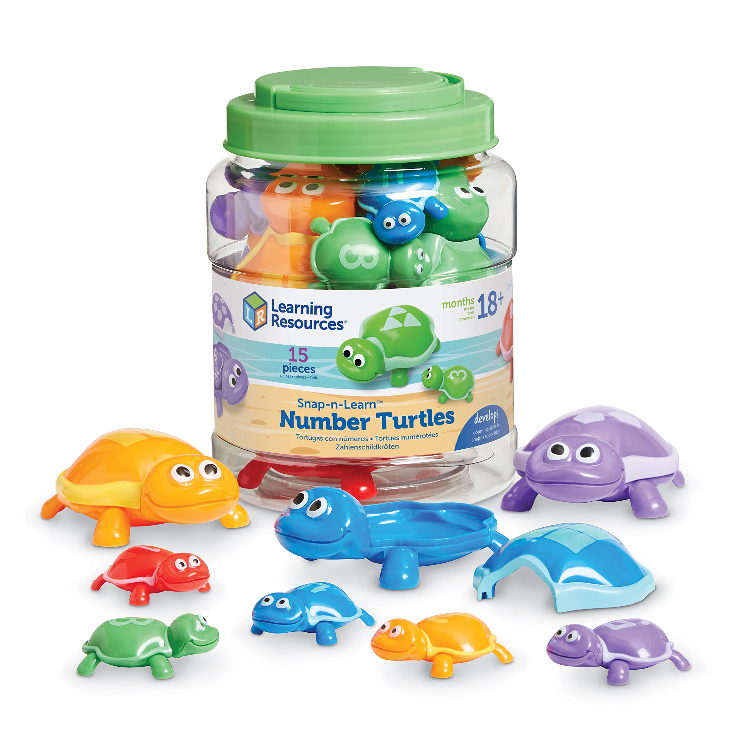 Juego De 15 Piezas Con Números De Tortugas De Toy Learning Resources Para Mayores De 18 Meses - Venta Internacional.