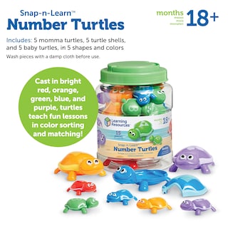 Foto 6 | Juego De 15 Piezas Con Números De Tortugas De Toy Learning Resources Para Mayores De 18 Meses - Venta Internacional.