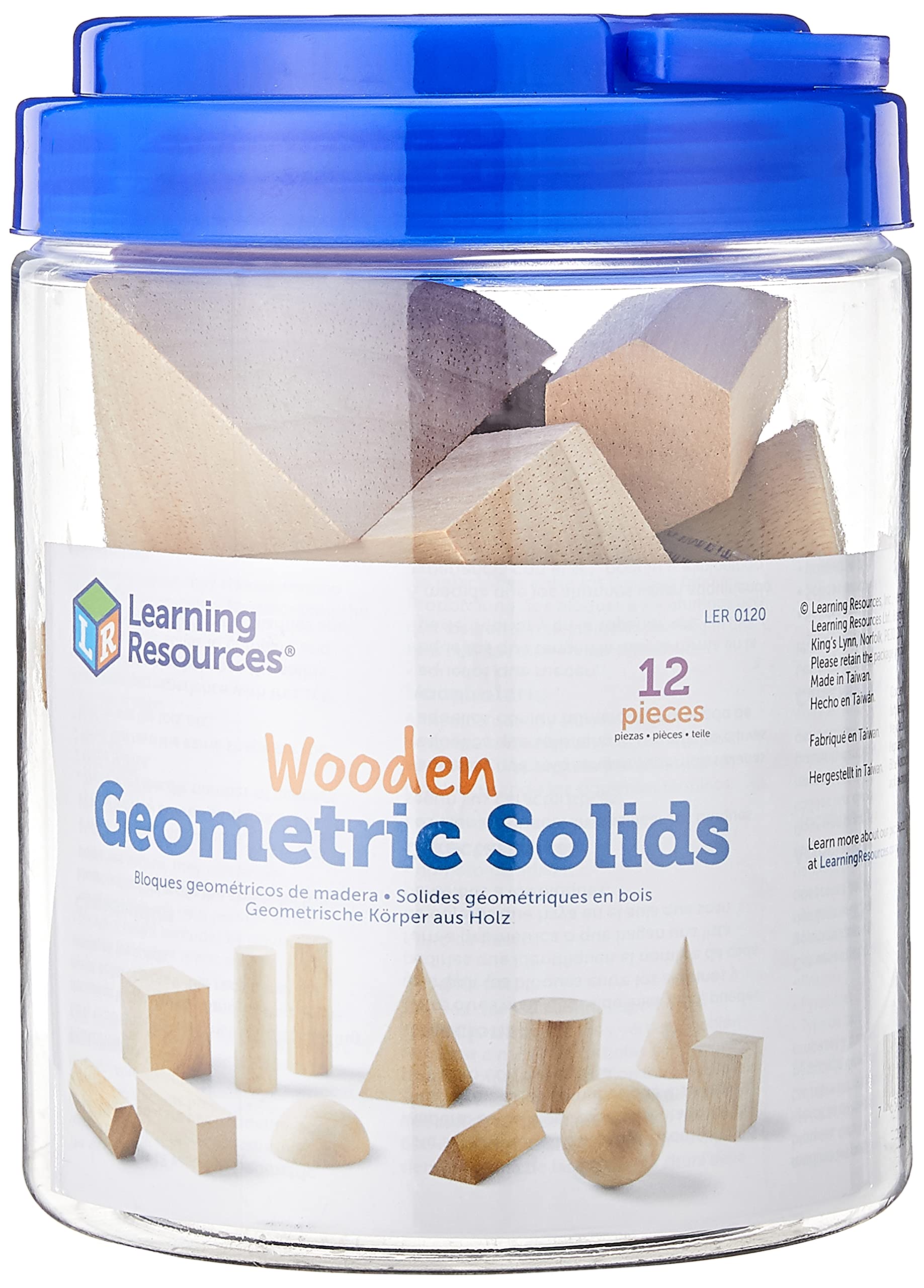 Juego De 12 Formas De Madera De Geometric Solids Learning Resources - Venta Internacional.