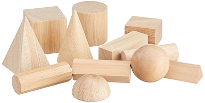Foto 2 | Juego De 12 Formas De Madera De Geometric Solids Learning Resources - Venta Internacional.