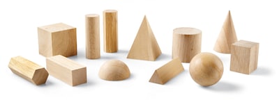 Foto 3 | Juego De 12 Formas De Madera De Geometric Solids Learning Resources - Venta Internacional.