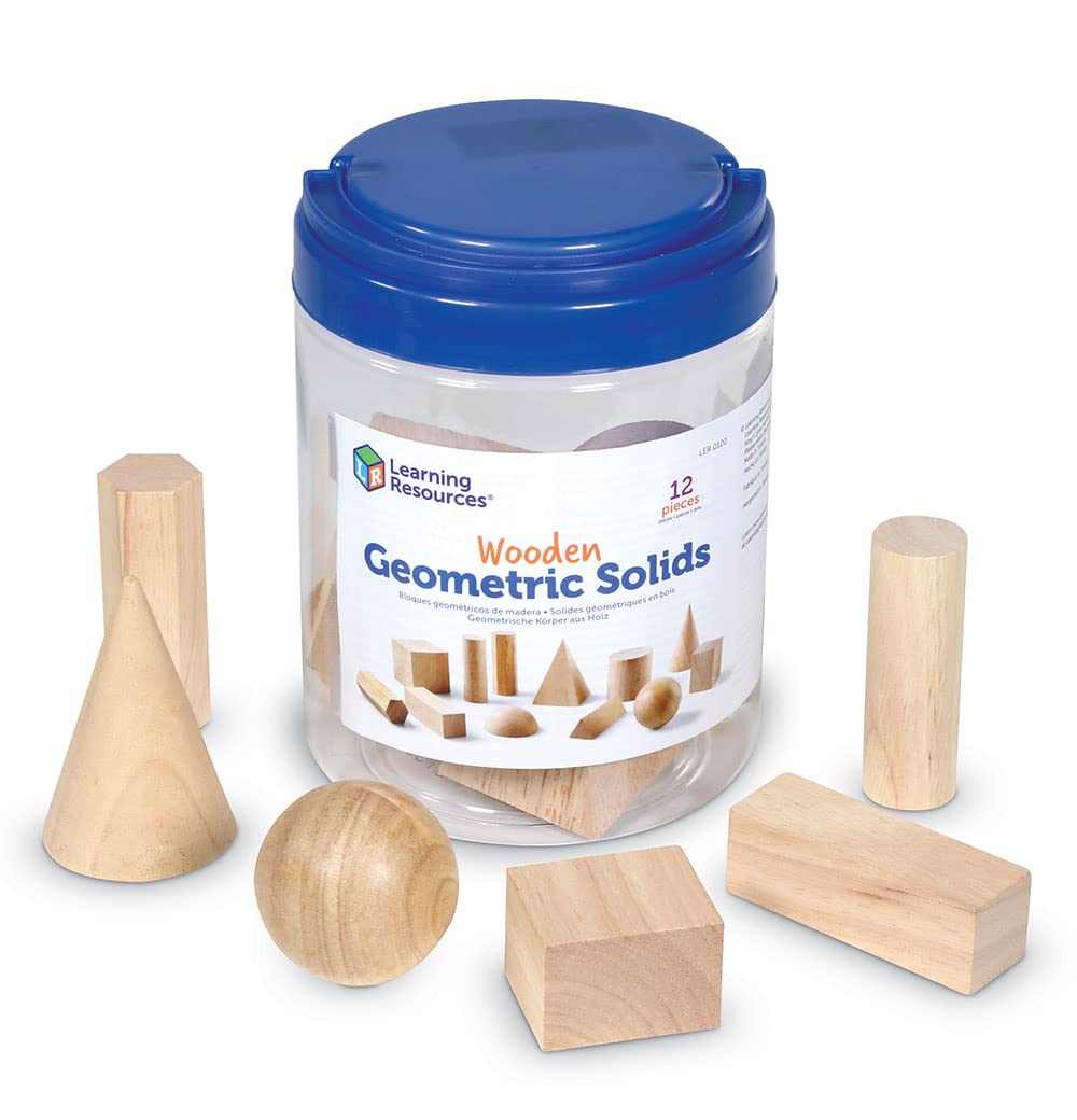 Foto 5 pulgar | Juego De 12 Formas De Madera De Geometric Solids Learning Resources - Venta Internacional.