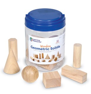 Foto 4 | Juego De 12 Formas De Madera De Geometric Solids Learning Resources - Venta Internacional.