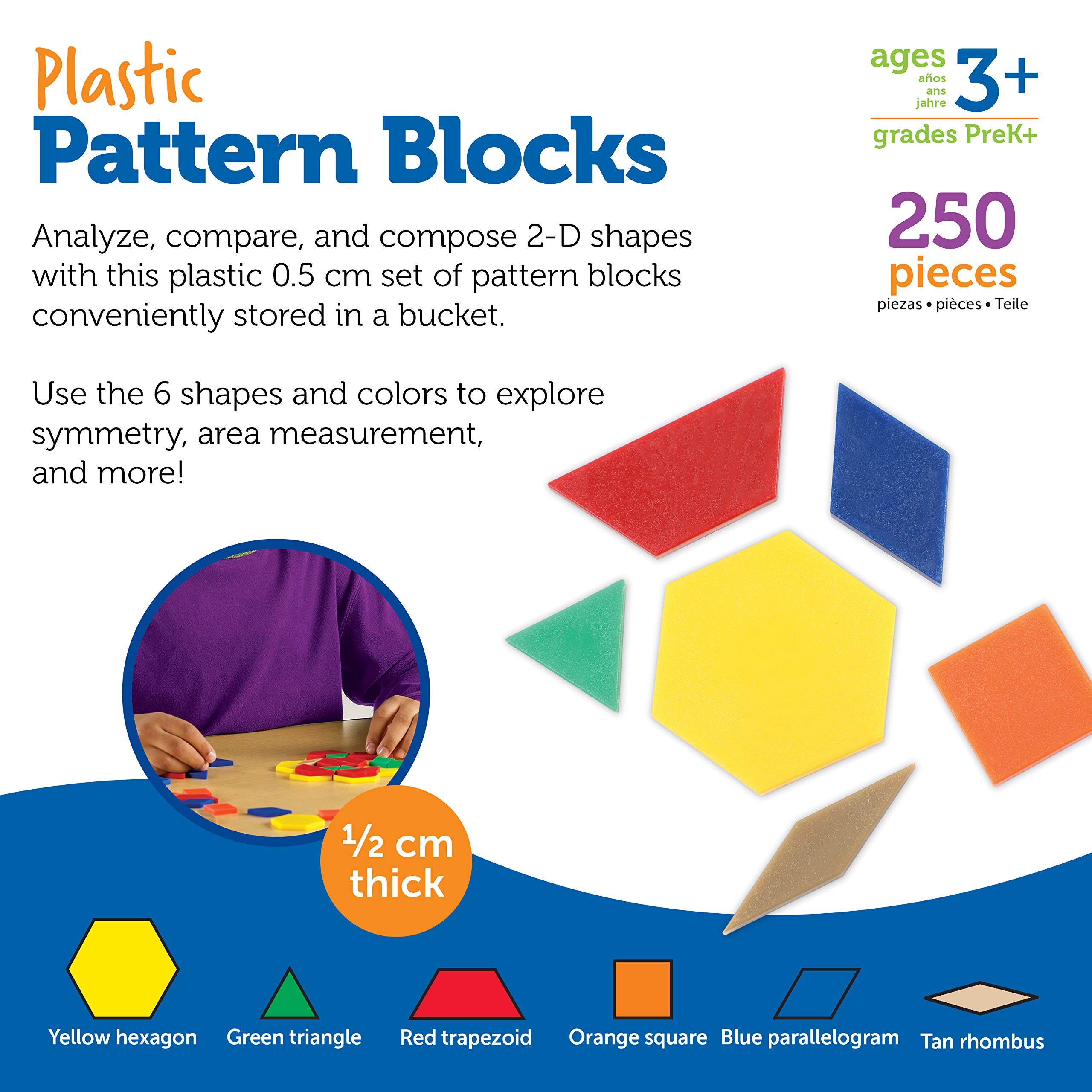 Foto 8 pulgar | Juego De Bloques Con Patrones De Plástico Learning Resources, 250 Unidades - Venta Internacional.