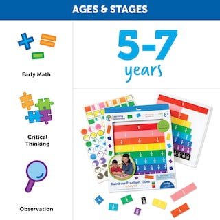 Foto 5 | Baldosas Toy Learning Resources Con Fracciones De Arcoíris, 54 Piezas, 6 - Venta Internacional.