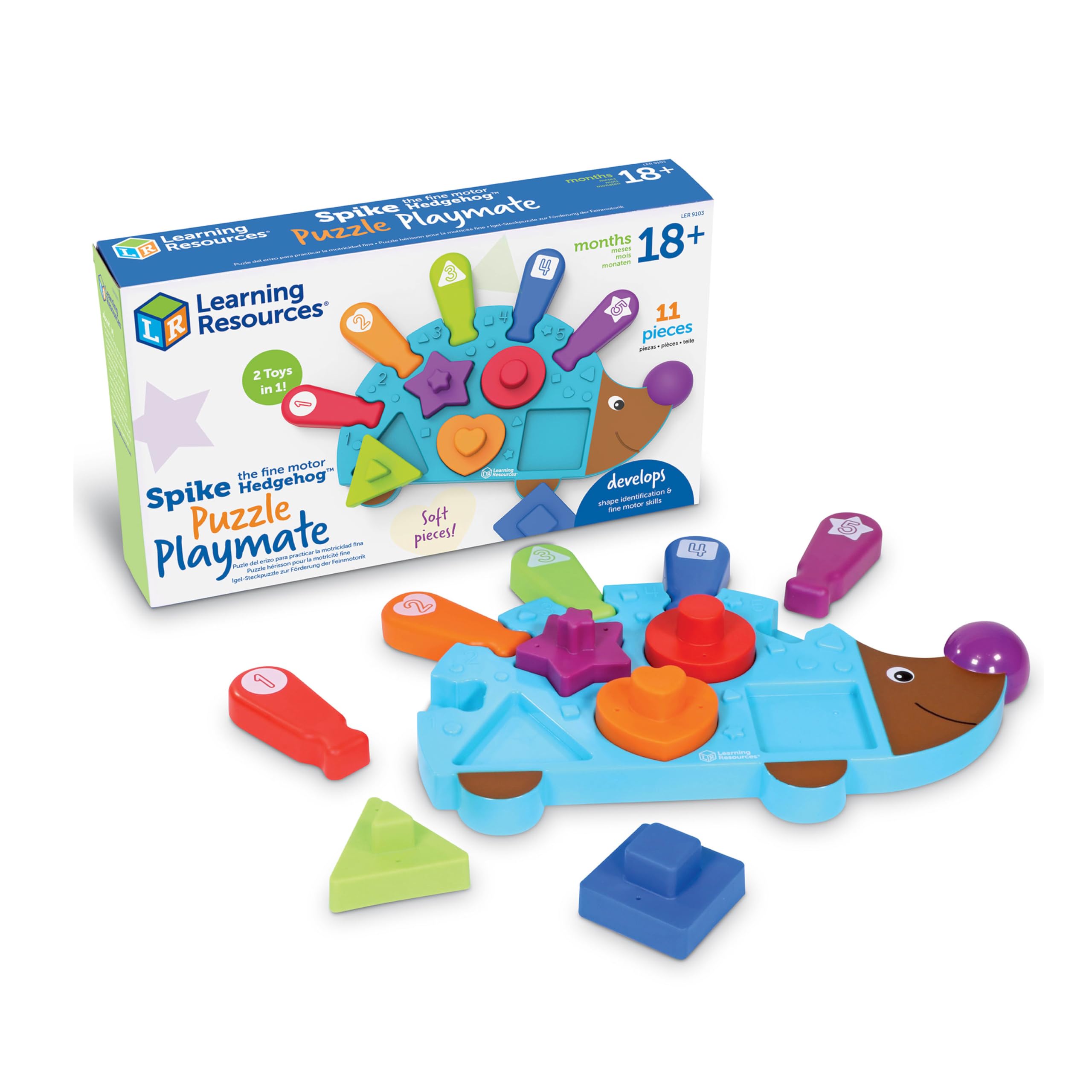Puzzle Playmate Learning Resources Spike Hedgehog, 11 Piezas, 18 M O Más - Venta Internacional.