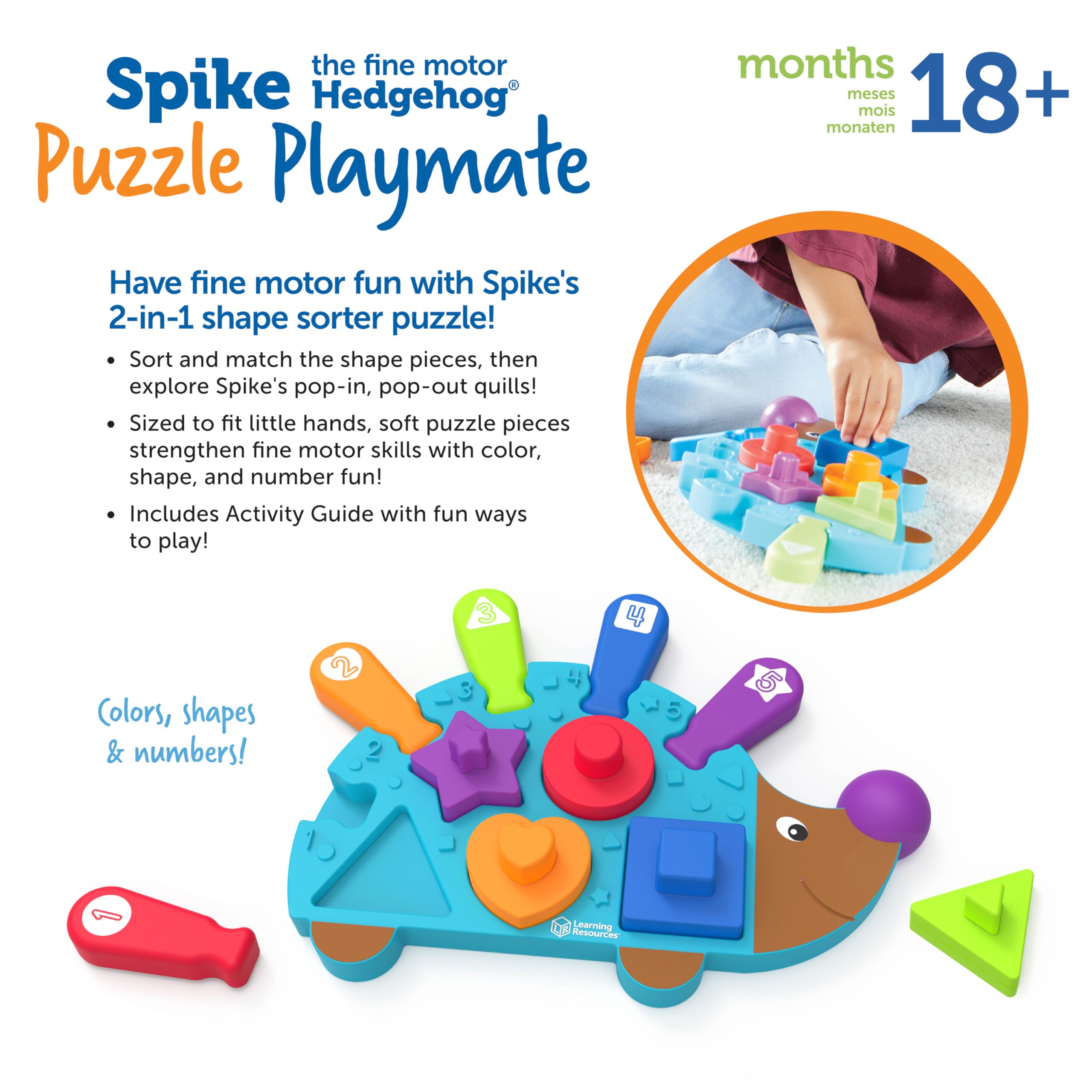 Foto 7 | Puzzle Playmate Learning Resources Spike Hedgehog, 11 Piezas, 18 M O Más - Venta Internacional.