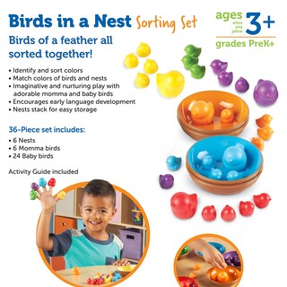 Foto 6 | Set De Clasificación Learning Resources Birds In A Nest, 36 Piezas - Venta Internacional.