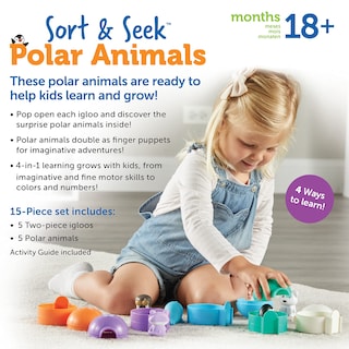 Foto 5 | Set De Juguetes Learning Resources Sort & Seek Polar Animals 18m+ - Venta Internacional.