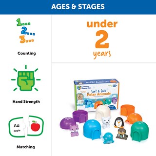 Foto 6 | Set De Juguetes Learning Resources Sort & Seek Polar Animals 18m+ - Venta Internacional.