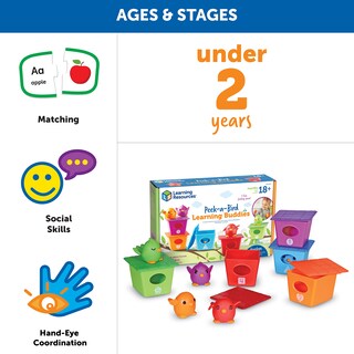 Foto 6 | Recursos De Aprendizaje De Juguetes Peek-a-bird Learning Buddies 18m+ - Venta Internacional.