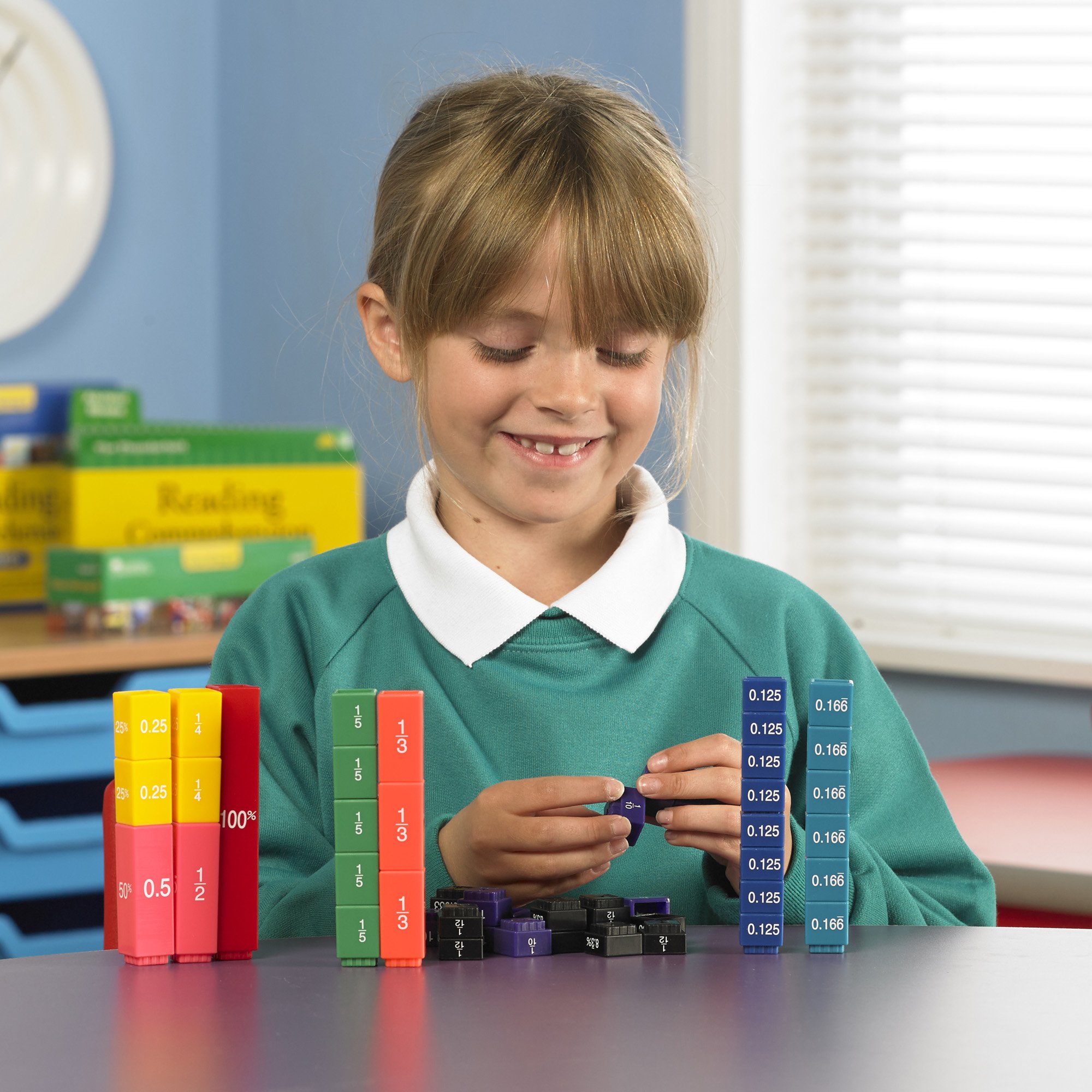 Foto 3 pulgar | Juguete Para Aprender Matemáticas, Recursos De Aprendizaje, Fraction Tower, 51 Piezas - Venta Internacional.
