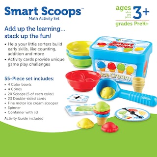 Foto 3 | Juego De Actividades Matemáticas Smart Scoops De Toy Learning Resources, 55 Piezas - Venta Internacional.