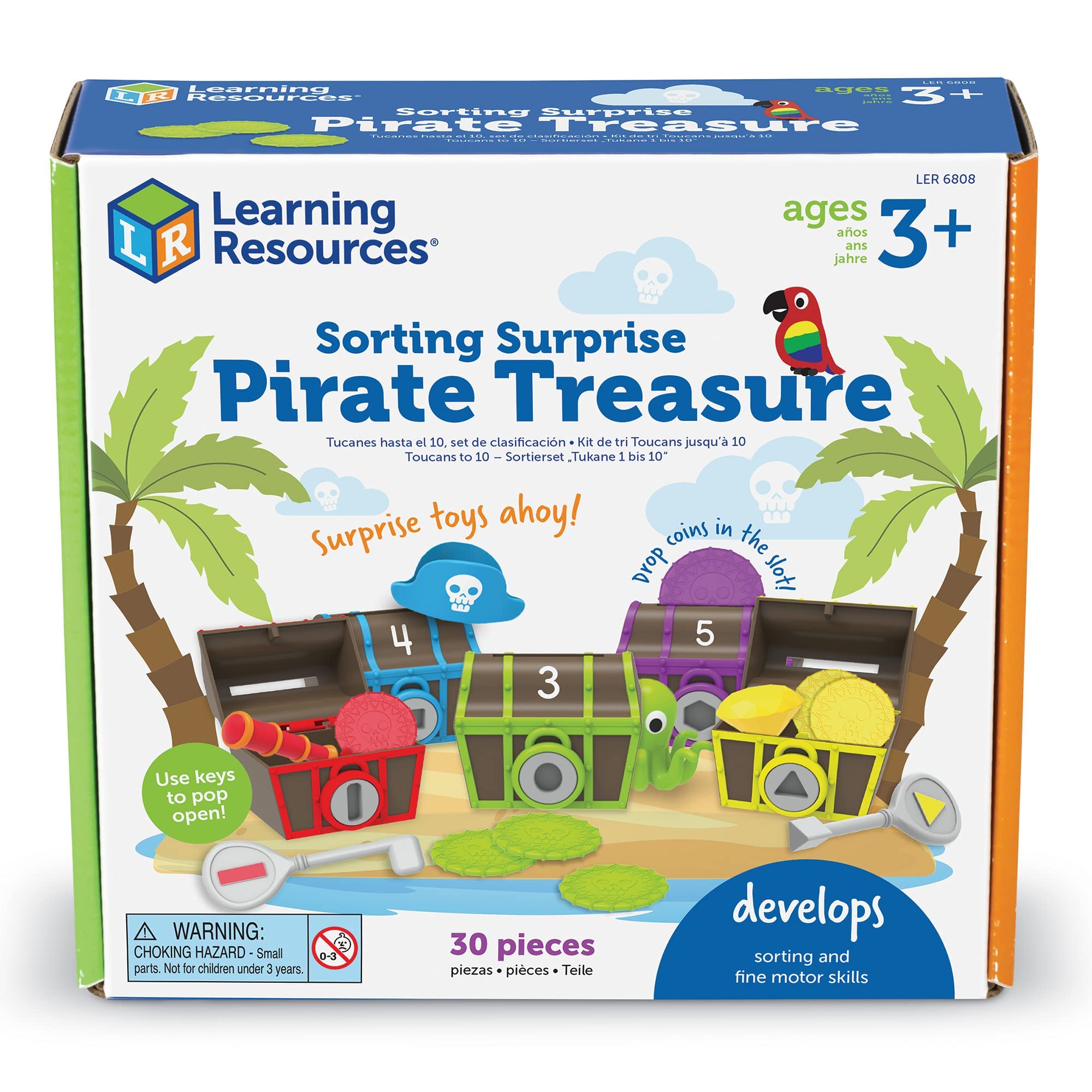Foto 7 | Toy Learning Resources Sorprende Pirate Treasure, 30 Unidades - Venta Internacional.
