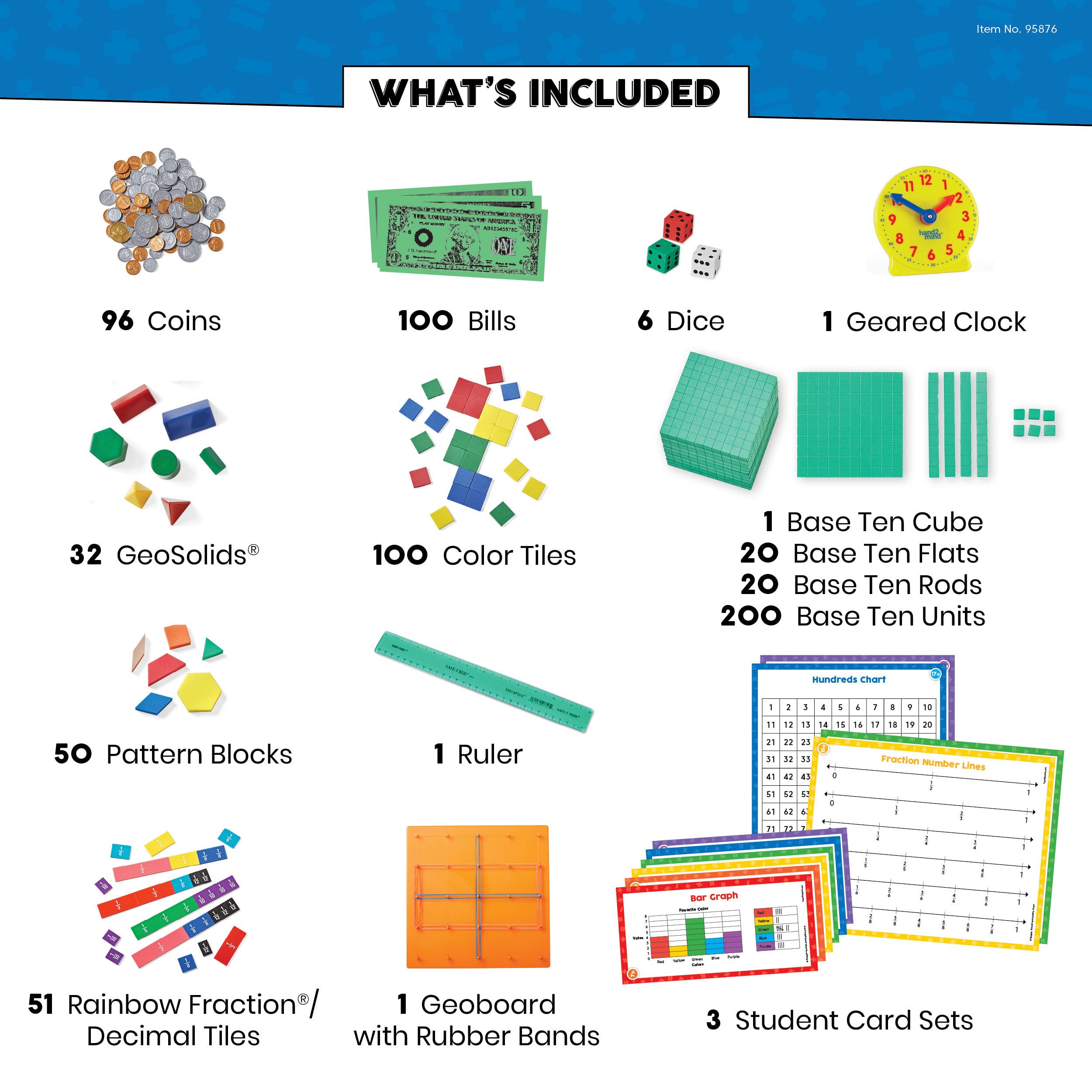 Foto 4 pulgar | Juego De Herramientas Matemáticas Hand2mind Para Grupos Pequeños De 2 A 3 Grados Con Almacenamiento - Venta Internac