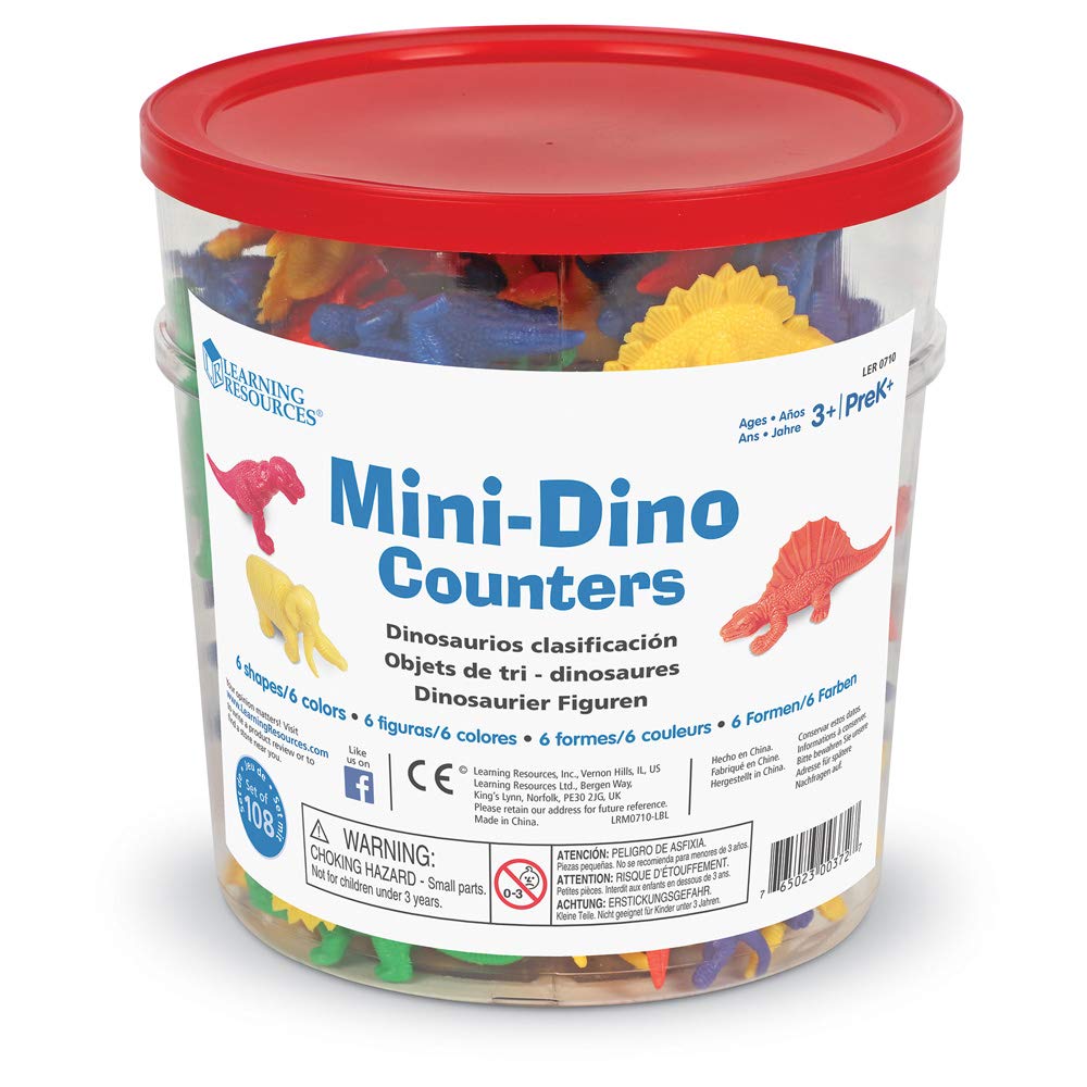 Minidinos Contadores Toy Learning Resources, 108 Unidades, Más De 3 Años - Venta Internacional.