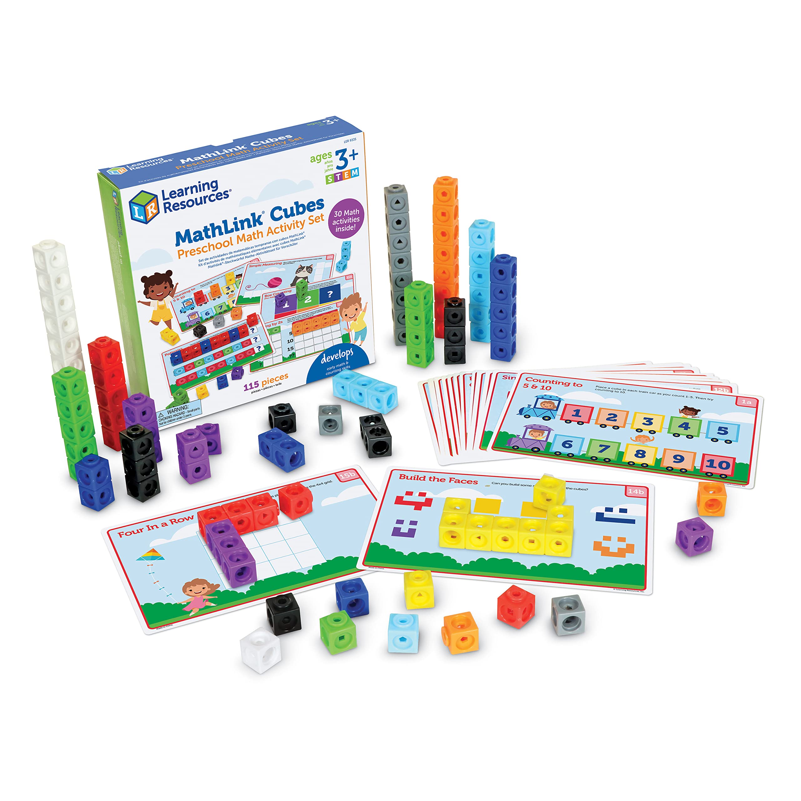 Juego De Recursos De Aprendizaje Para Preescolar Mathlink Cubes, 115 Piezas - Venta Internacional.