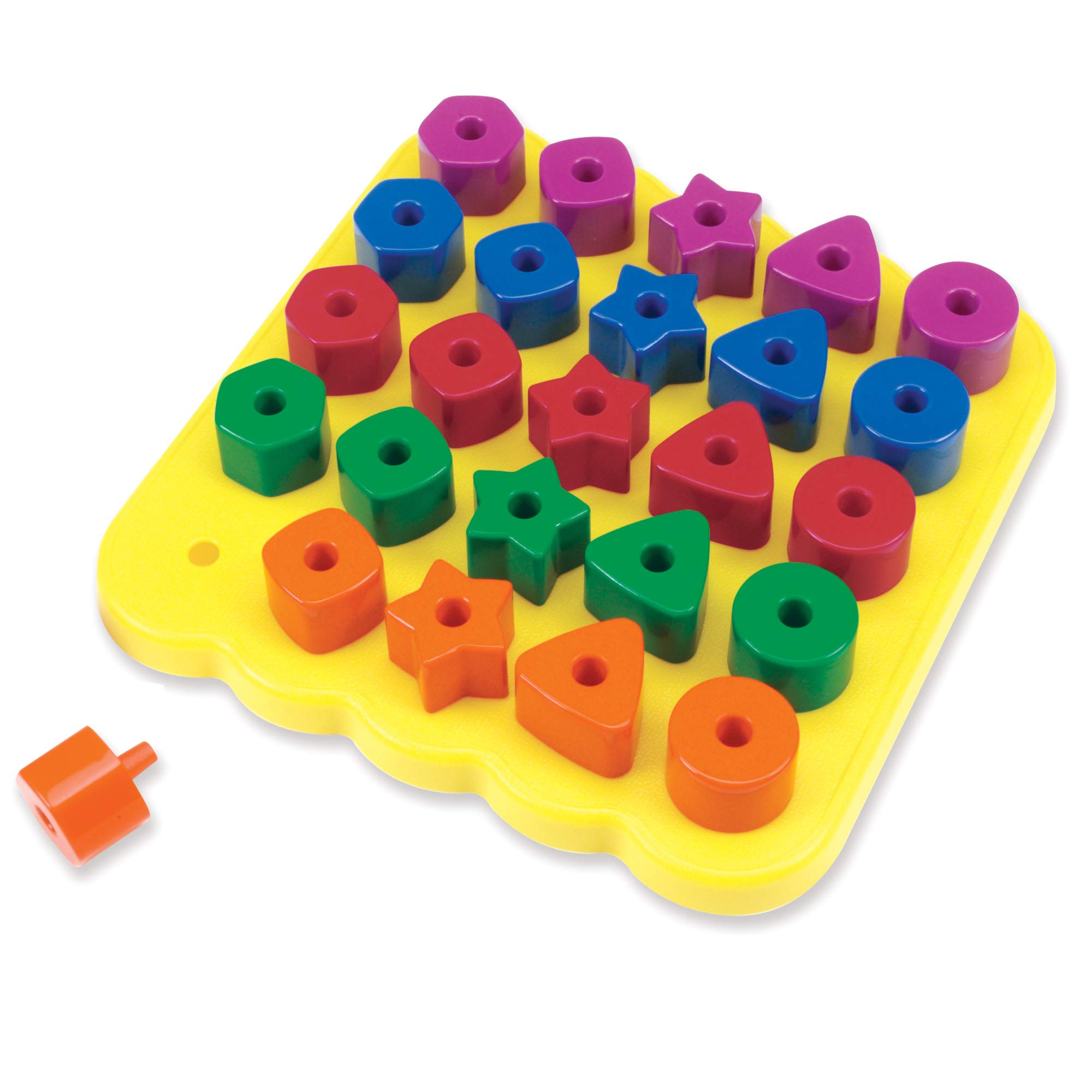 Foto 3 pulgar | Juego De 27 Piezas Pegboard Learning Resources Stacking Shapes Para Niños Pequeños - Venta Internacional.