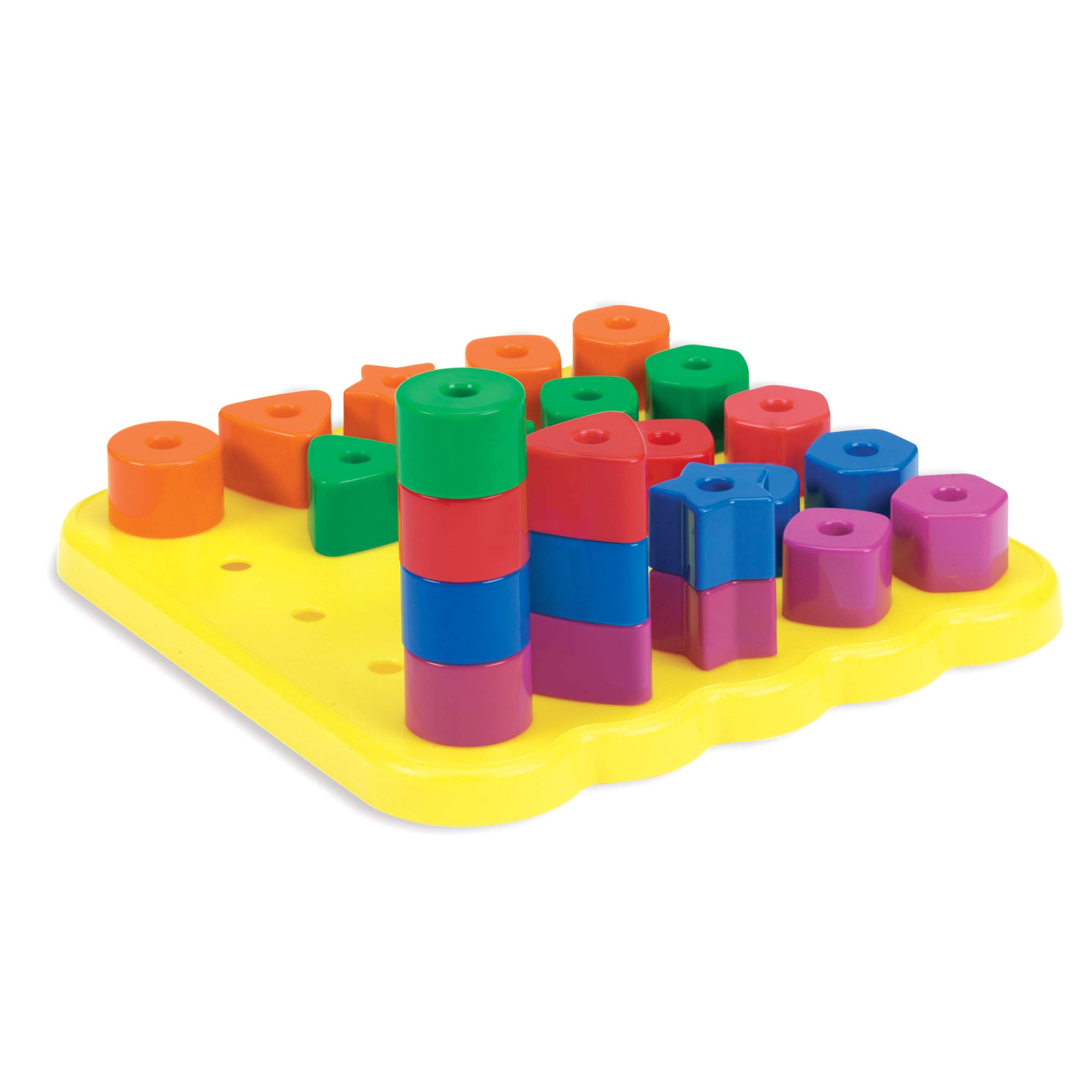 Foto 4 pulgar | Juego De 27 Piezas Pegboard Learning Resources Stacking Shapes Para Niños Pequeños - Venta Internacional.