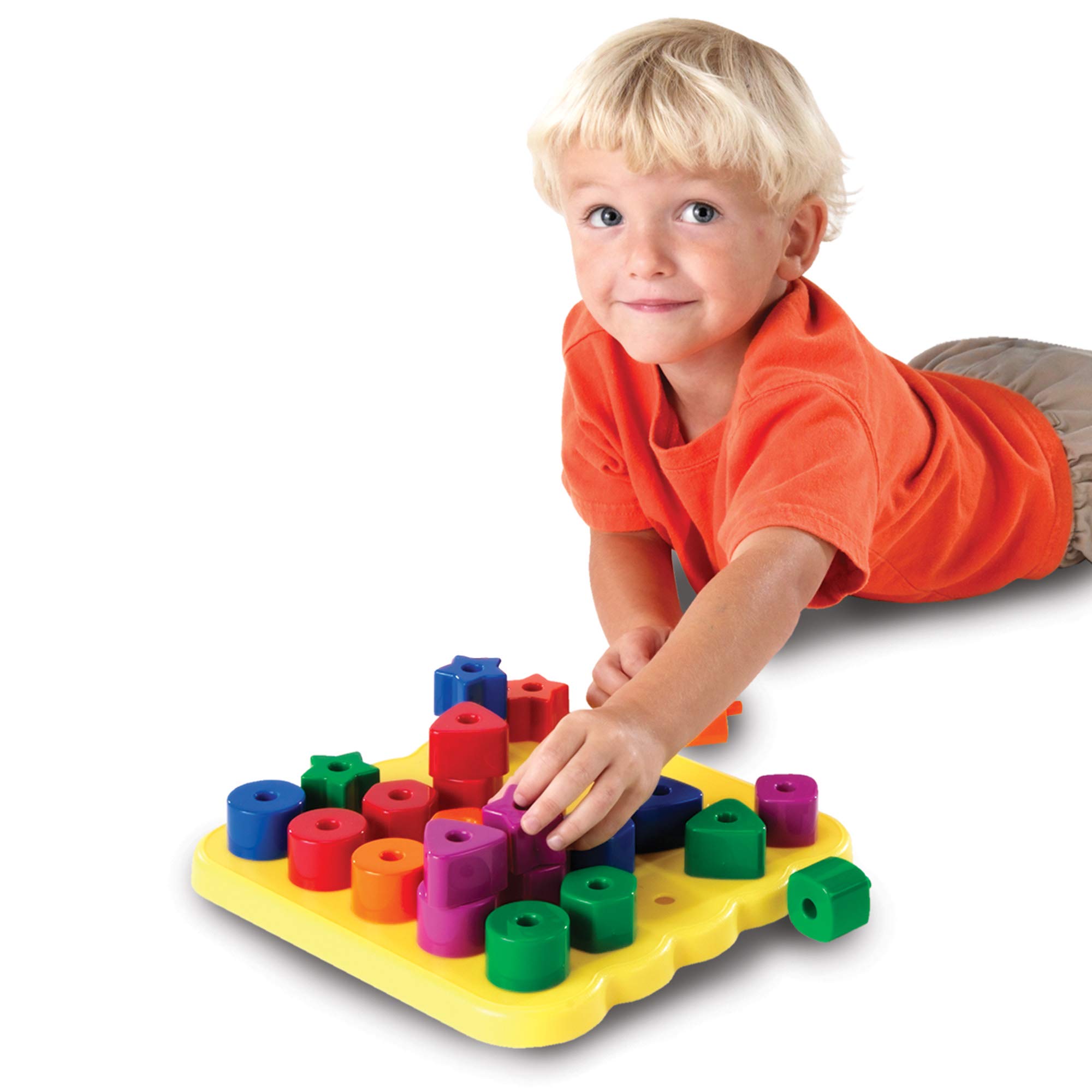 Foto 5 pulgar | Juego De 27 Piezas Pegboard Learning Resources Stacking Shapes Para Niños Pequeños - Venta Internacional.
