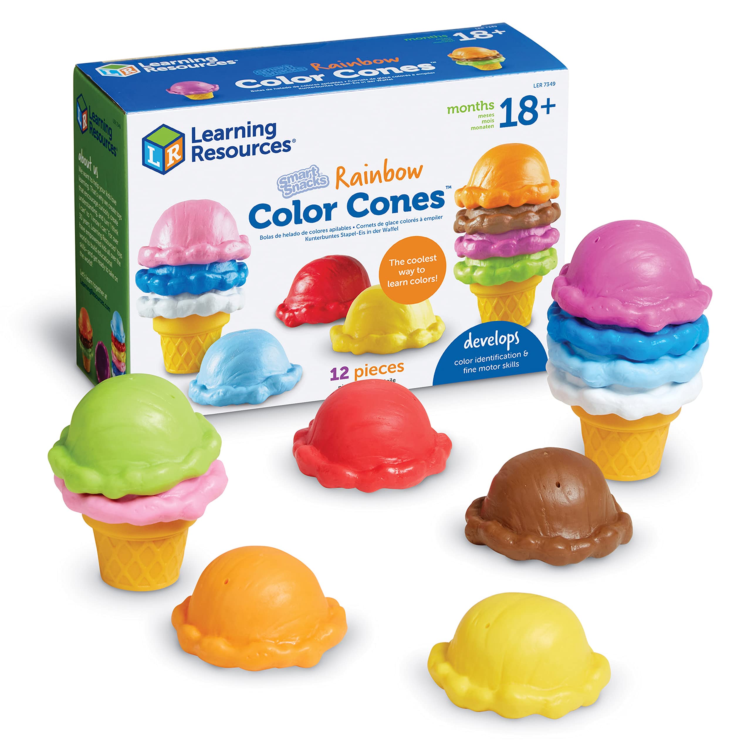 Conos De Colores Del Arcoíris De Toy Learning Resources Smart Snacks - Venta Internacional.
