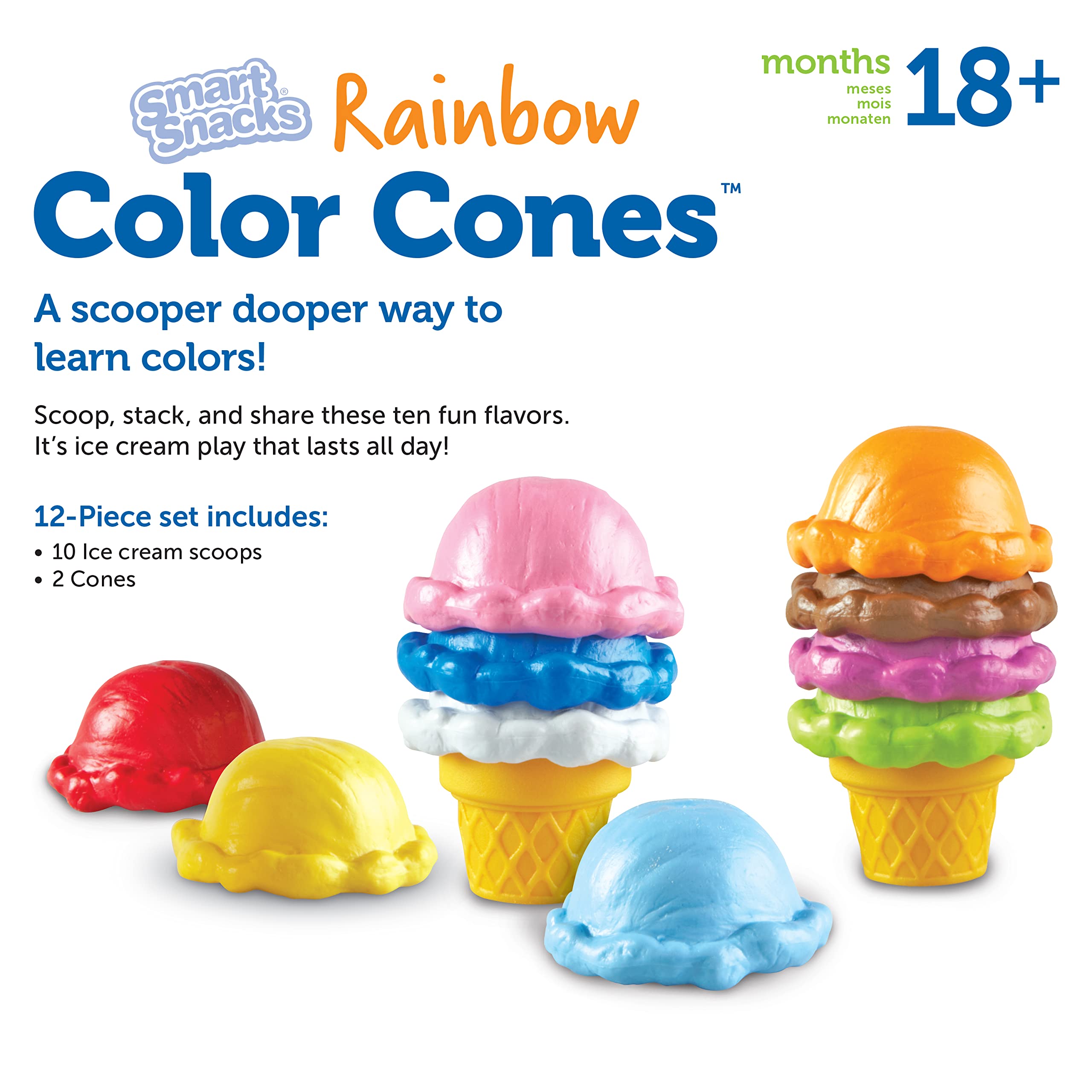 Foto 6 pulgar | Conos De Colores Del Arcoíris De Toy Learning Resources Smart Snacks - Venta Internacional.