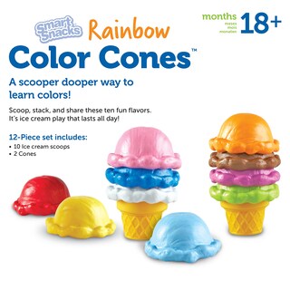 Foto 5 | Conos De Colores Del Arcoíris De Toy Learning Resources Smart Snacks - Venta Internacional.