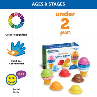Foto 6 | Conos De Colores Del Arcoíris De Toy Learning Resources Smart Snacks - Venta Internacional.