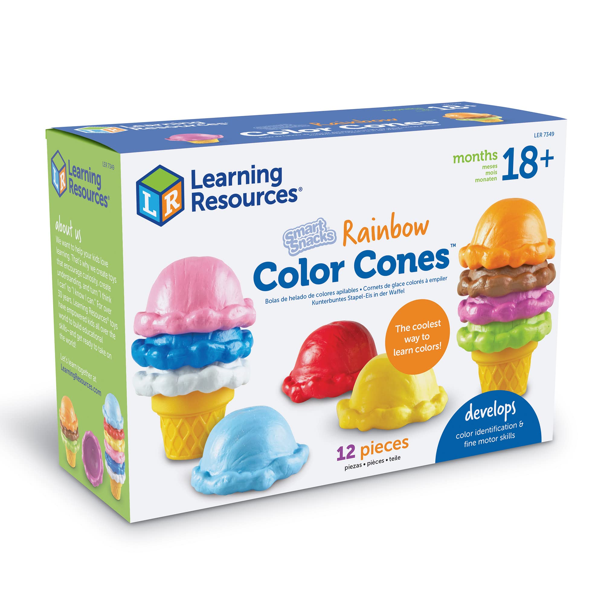 Foto 8 pulgar | Conos De Colores Del Arcoíris De Toy Learning Resources Smart Snacks - Venta Internacional.