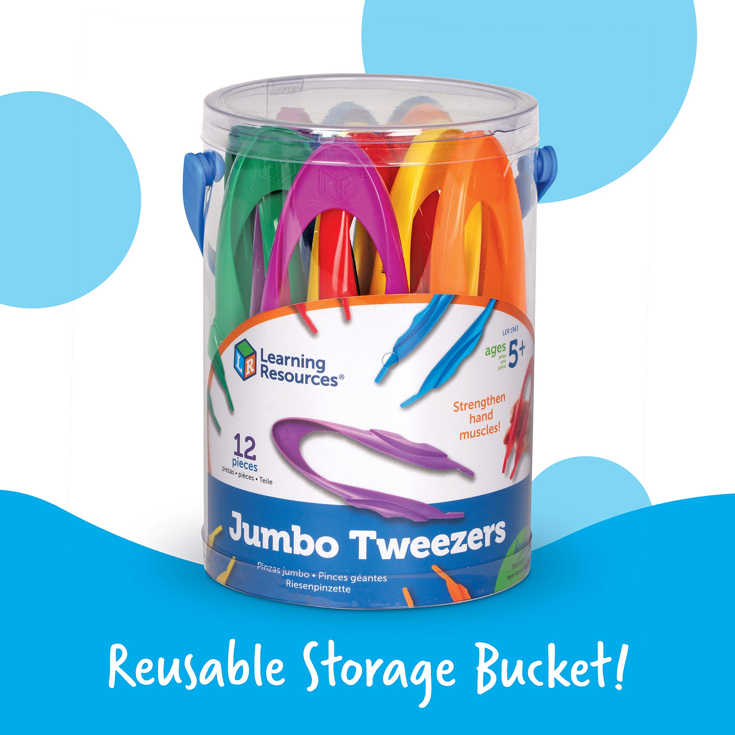 Foto 6 pulgar | Tweezers Learning Resources Jumbo, Juego De 12 Niños En Edad Preescolar - Venta Internacional.