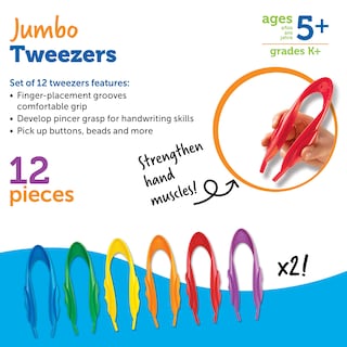 Foto 6 | Tweezers Learning Resources Jumbo, Juego De 12 Niños En Edad Preescolar - Venta Internacional.