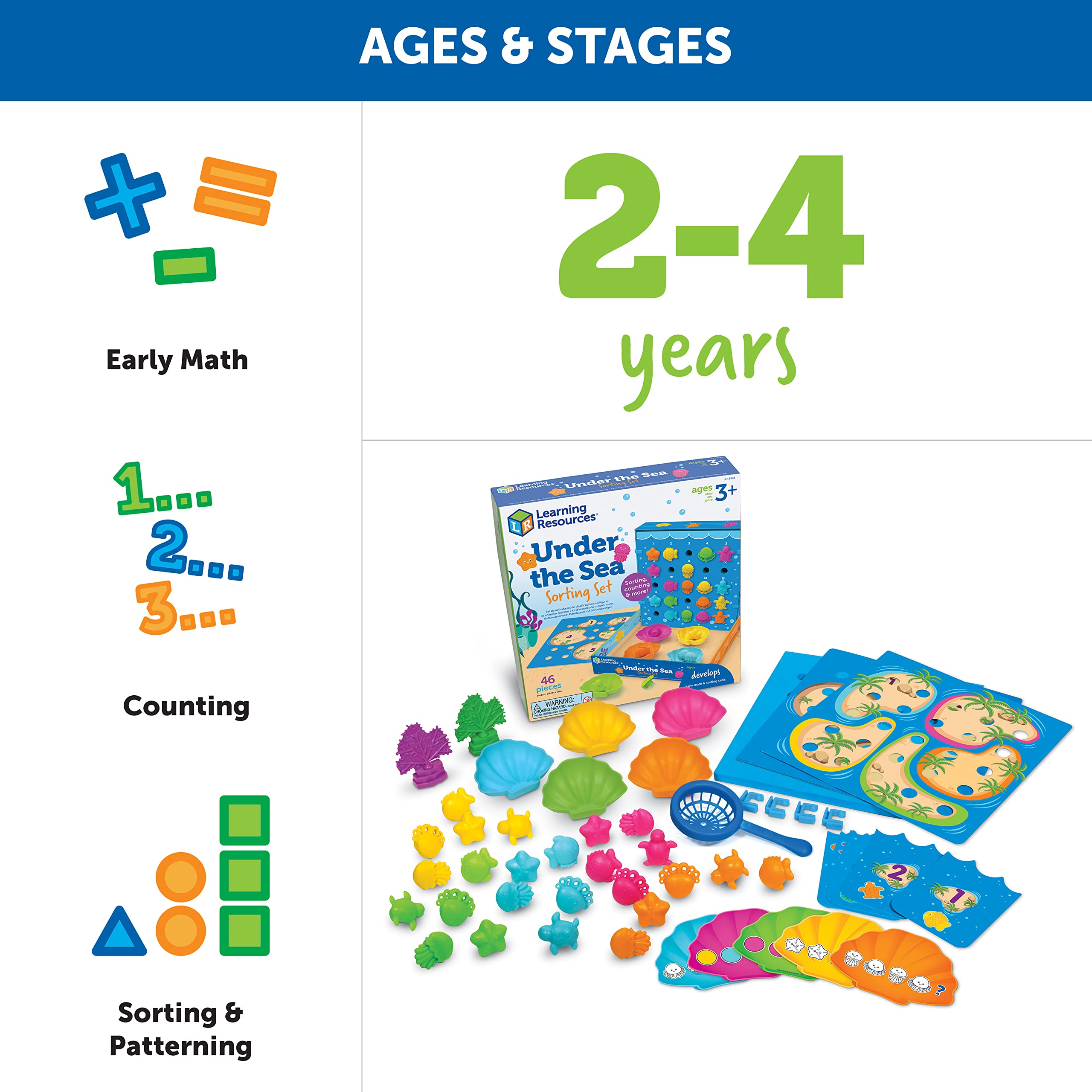 Foto 6 pulgar | Set De Clasificación Learning Resources Under The Sea 46 Piezas 3+ - Venta Internacional.
