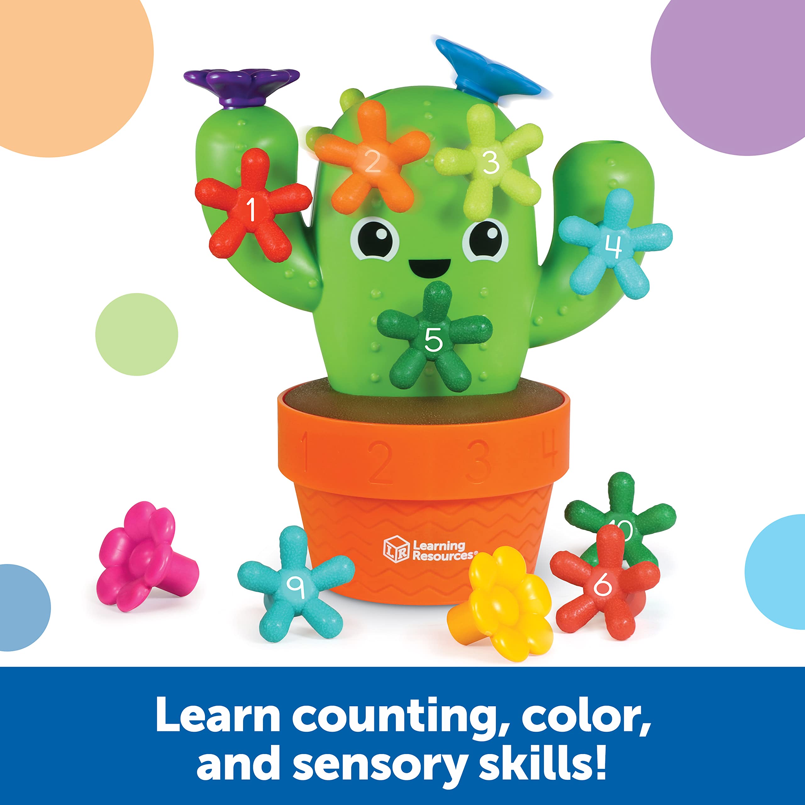 Foto 4 | Recursos De Aprendizaje Juguetes Didácticos Carlos The Pop & Count Cactus Para Niños Pequeños - Venta Internacional.