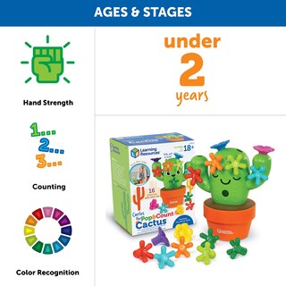 Foto 5 | Recursos De Aprendizaje Juguetes Didácticos Carlos The Pop & Count Cactus Para Niños Pequeños - Venta Internacional.