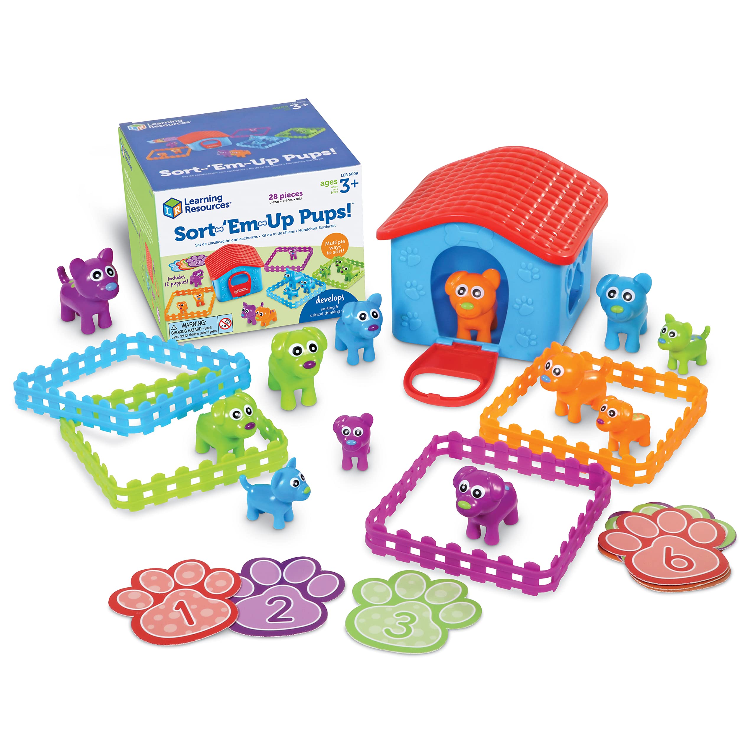 Foto 2 pulgar | Cómo Clasificar Y Combinar Juguetes Recursos De Aprendizaje Sort-'em-up Pups - Venta Internacional.