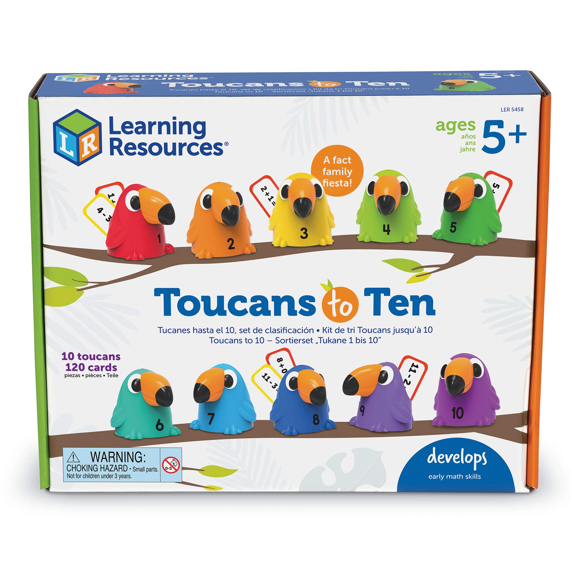 Foto 6 pulgar | Juego De Clasificación Tucans To 10 Toy Learning Resources Para Más De 5 Años - Venta Internacional.