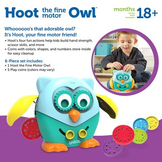 Foto 6 | Toy Learning Resources: Hoot The Fine Motor Owl, 18 Meses O Más - Venta Internacional.
