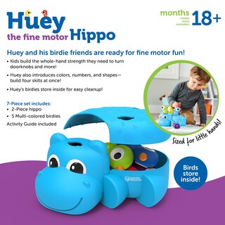 Foto 6 | Recursos De Aprendizaje Sobre Juguetes Motrices Finos Huey The Fine Motor Hippo - Venta Internacional.