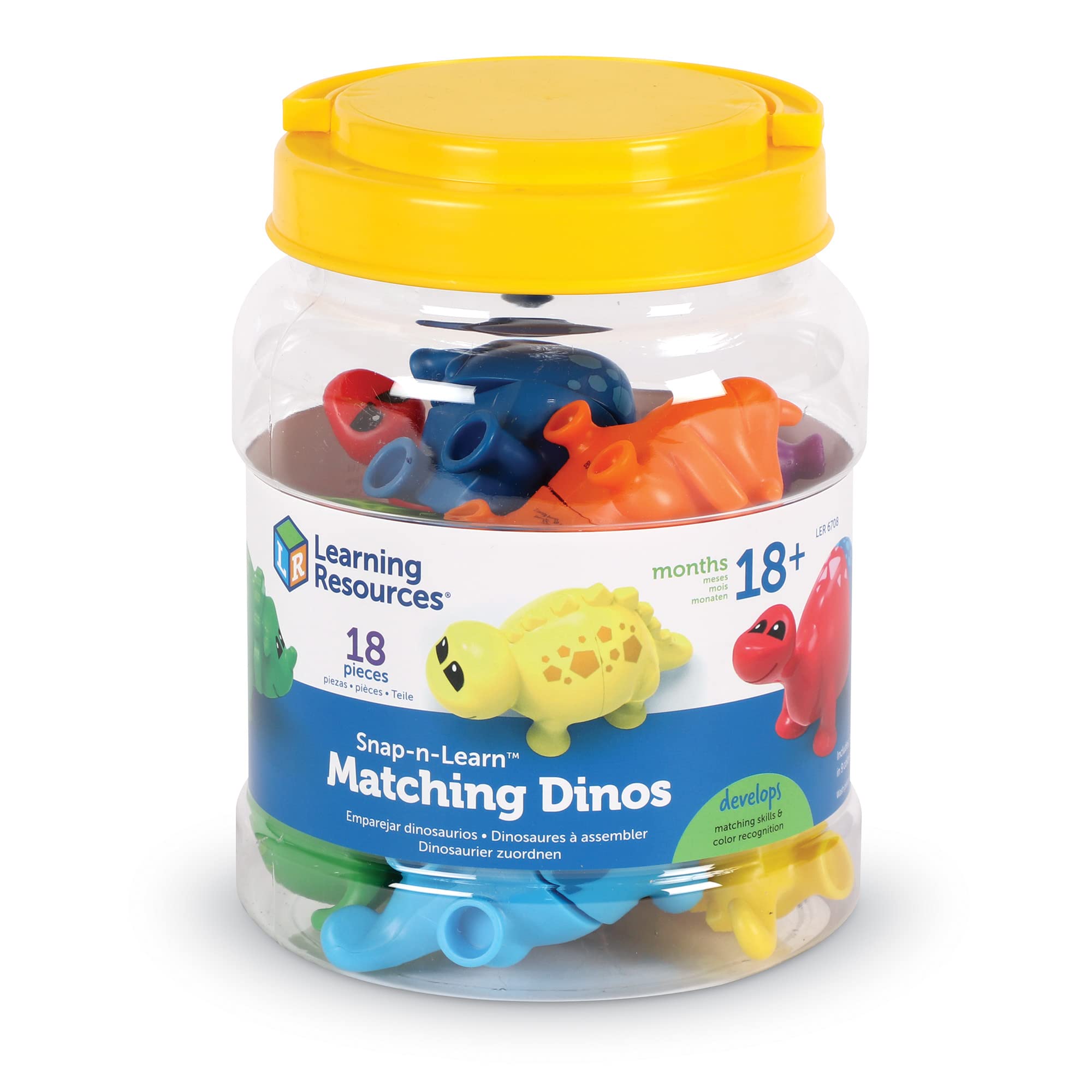 Foto 6 pulgar | Toy Learning Resources Snap-n-learn Hace Coincidir Dinosaurios De Más De 18 Meses - Venta Internacional.
