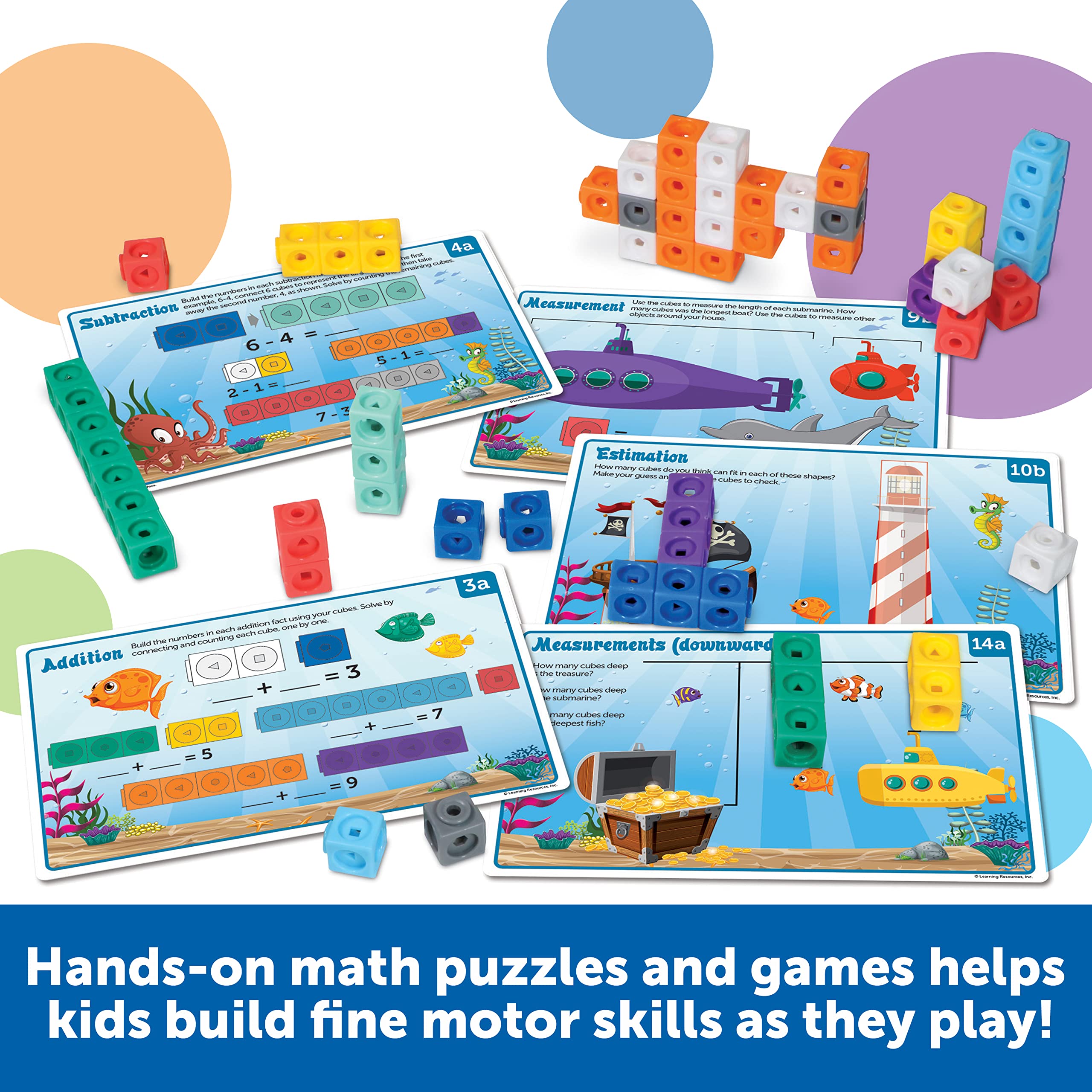 Foto 4 pulgar | Set De Actividades Matemáticas Para Jardín De Infantes Mathlink Cubes Sea Adventures - Venta Internacional.