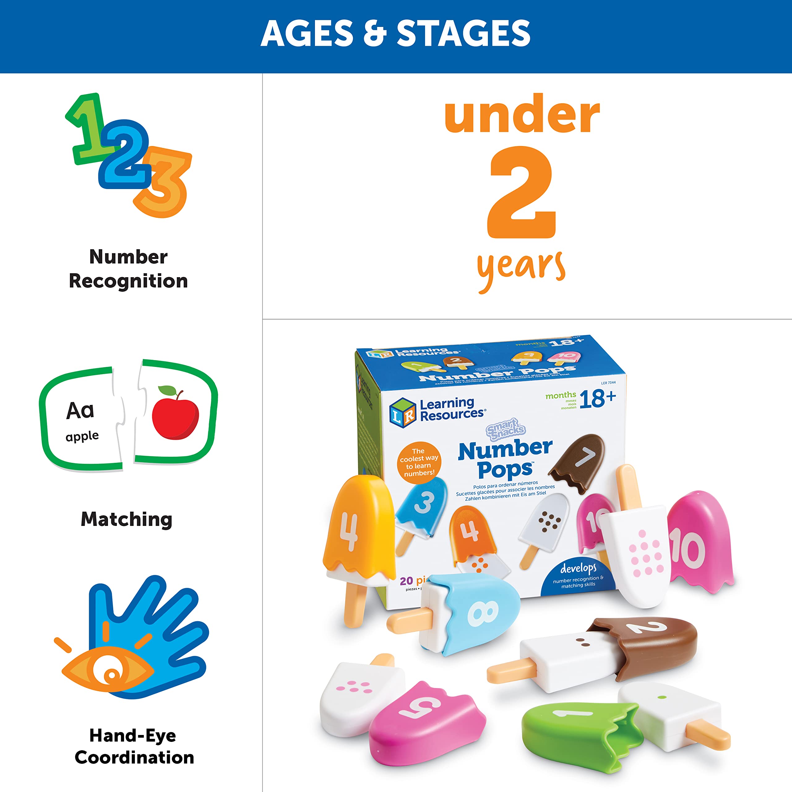 Foto 6 pulgar | Toy Learning Resources Smart Snacks Number Pops, 20 Unidades - Venta Internacional.