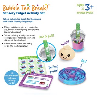 Foto 6 | Set De Actividades Sensoriales E Inquietos, Recursos De Aprendizaje, Té De Burbujas - Venta Internacional.