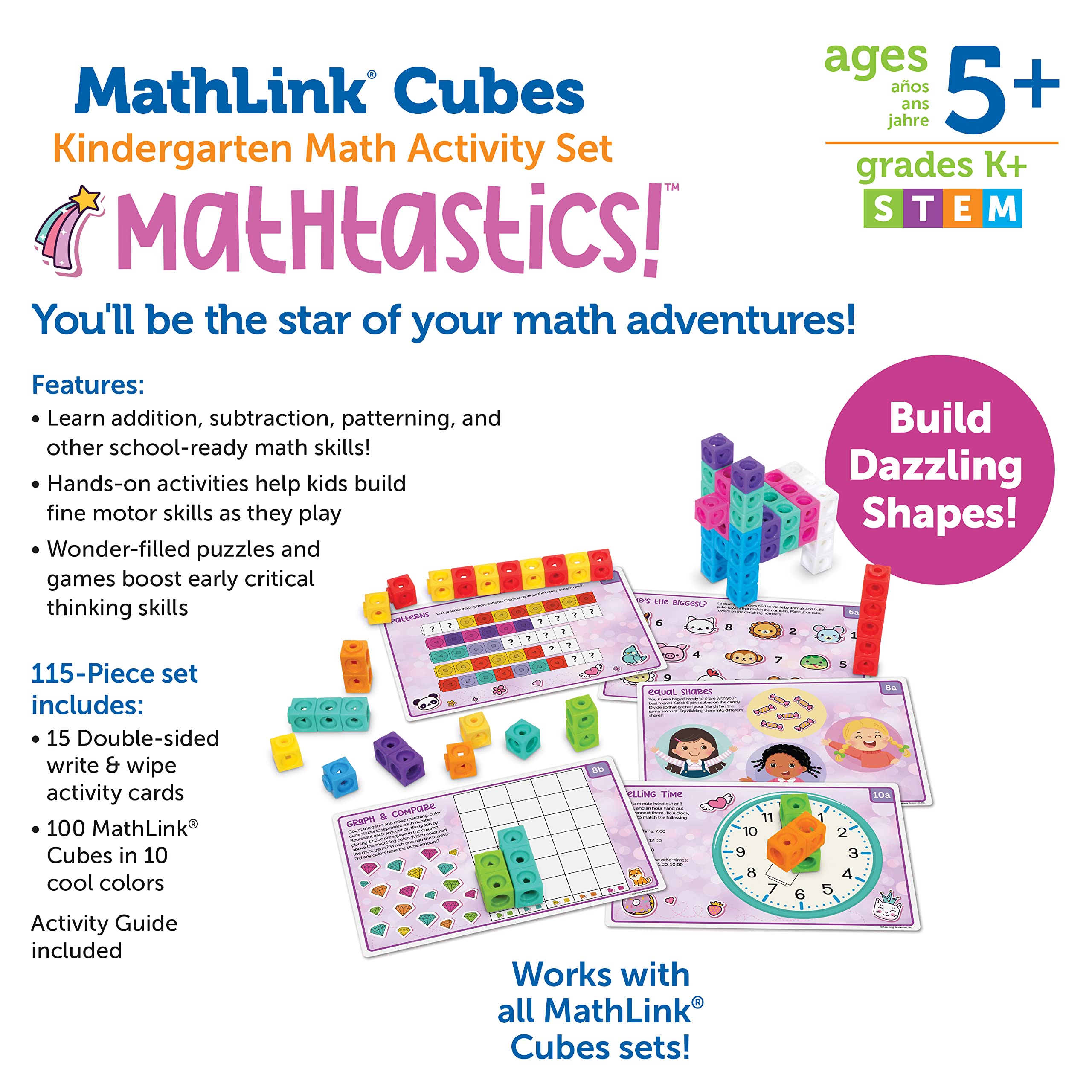 Foto 7 pulgar | Conjunto De Actividades Matemáticas Mathlink Cubes Para Jardín De Infantes | Mathtastics - Venta Internacional.