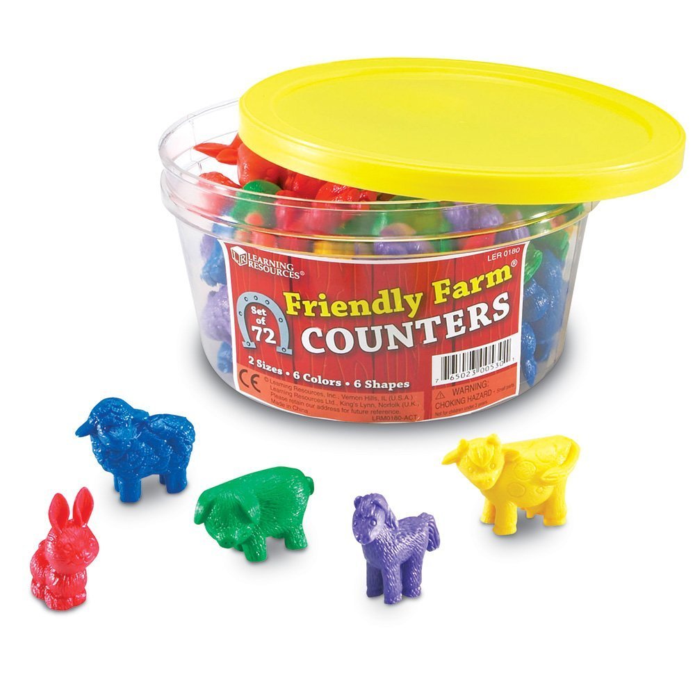 Foto 4 pulgar | Contadores Toy Learning Resources, Aptos Para Animales De Granja, 72 Unidades - Venta Internacional.
