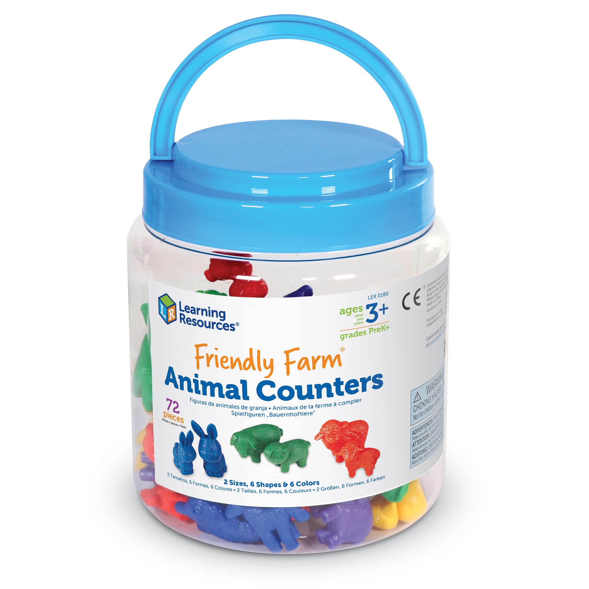 Foto 5 pulgar | Contadores Toy Learning Resources, Aptos Para Animales De Granja, 72 Unidades - Venta Internacional.