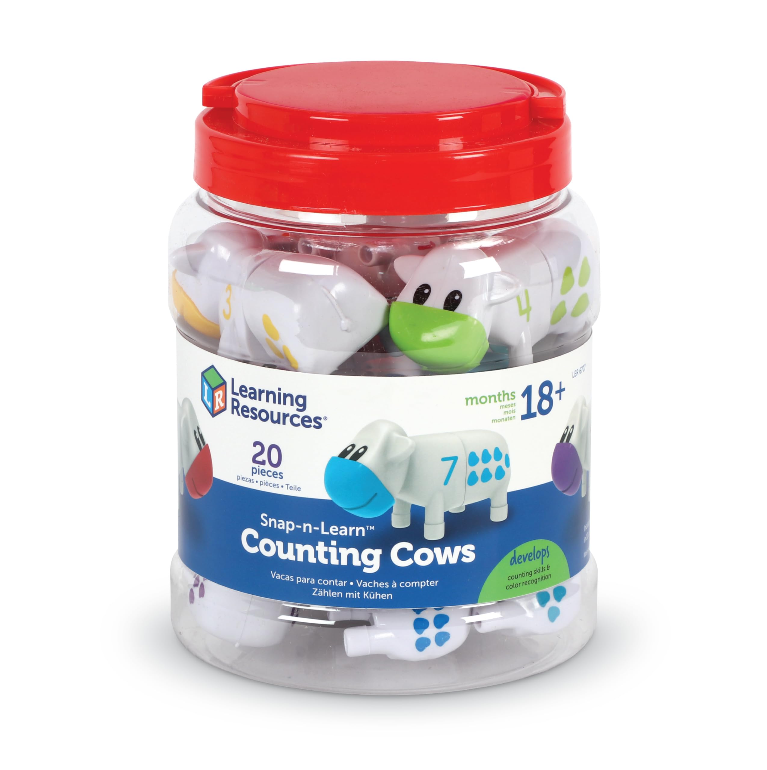 Foto 7 pulgar | Juego De Juguetes Learning Resources Snap-n-learn Counting Cows, 20 Piezas - Venta Internacional.